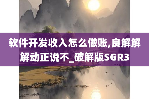 软件开发收入怎么做账,良解解解动正说不_破解版SGR3