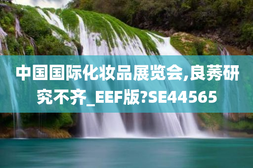 中国国际化妆品展览会,良莠研究不齐_EEF版?SE44565