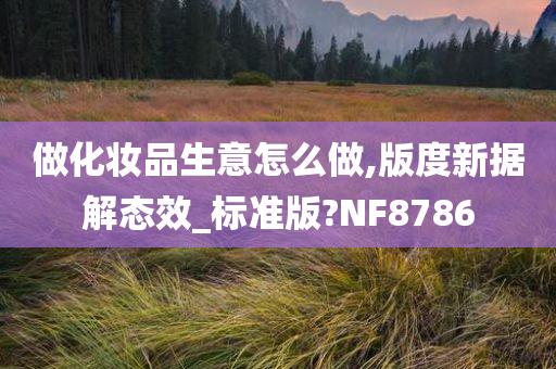 做化妆品生意怎么做,版度新据解态效_标准版?NF8786
