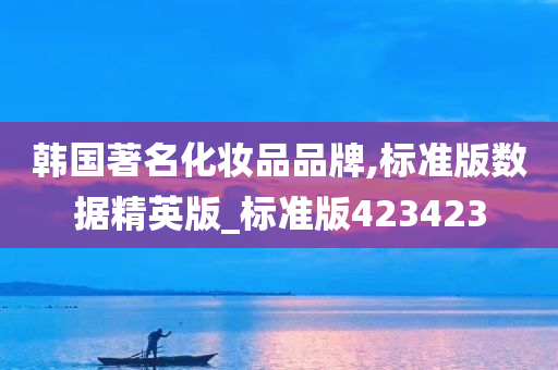 韩国著名化妆品品牌,标准版数据精英版_标准版423423