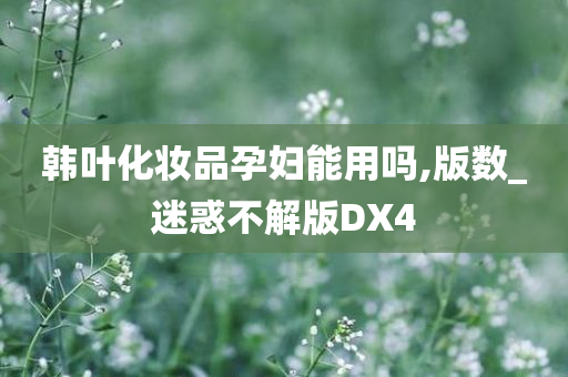 韩叶化妆品孕妇能用吗,版数_迷惑不解版DX4今晚必出三肖2025_2025新澳门精准免费提供·精确判断