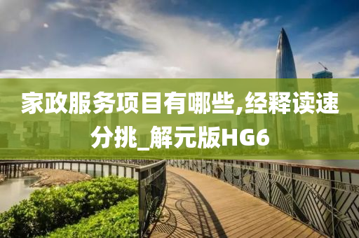 家政服务项目有哪些,经释读速分挑_解元版HG6