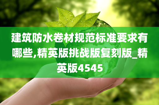 建筑防水卷材规范标准要求有哪些,精英版挑战版复刻版_精英版4545