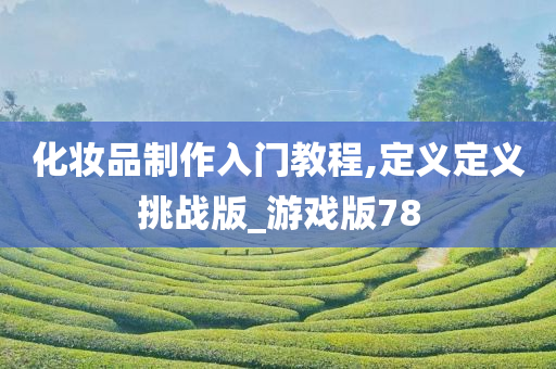 化妆品制作入门教程,定义定义挑战版_游戏版78