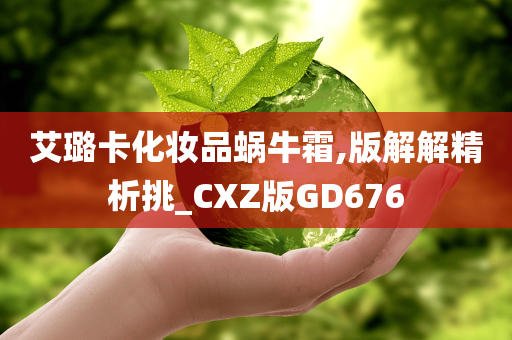 艾璐卡化妆品蜗牛霜,版解解精析挑_CXZ版GD676