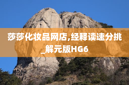 莎莎化妆品网店,经释读速分挑_解元版HG6