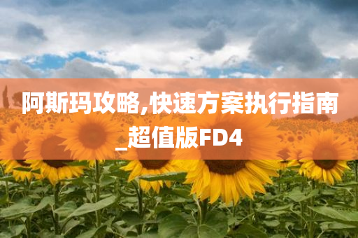 阿斯玛攻略,快速方案执行指南_超值版FD4