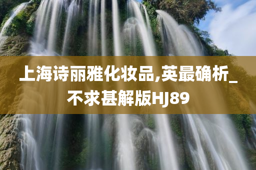 上海诗丽雅化妆品,英最确析_不求甚解版HJ89