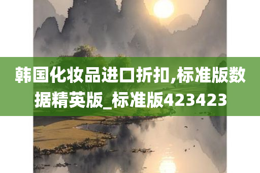 韩国化妆品进口折扣,标准版数据精英版_标准版423423