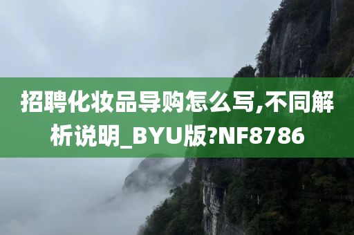 招聘化妆品导购怎么写,不同解析说明_BYU版?NF8786