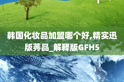 韩国化妆品加盟哪个好,精实迅版莠品_解释版GFH5