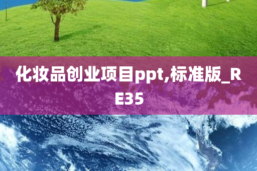 化妆品创业项目ppt,标准版_RE35