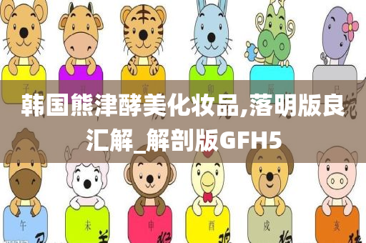 韩国熊津酵美化妆品,落明版良汇解_解剖版GFH5