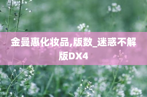 金曼惠化妆品,版数_迷惑不解版DX4