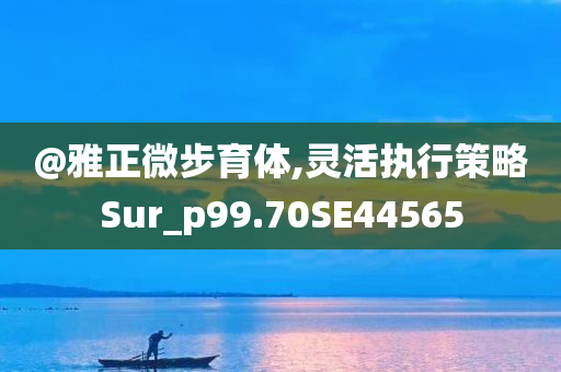 @雅正微步育体,灵活执行策略Sur_p99.70SE44565
