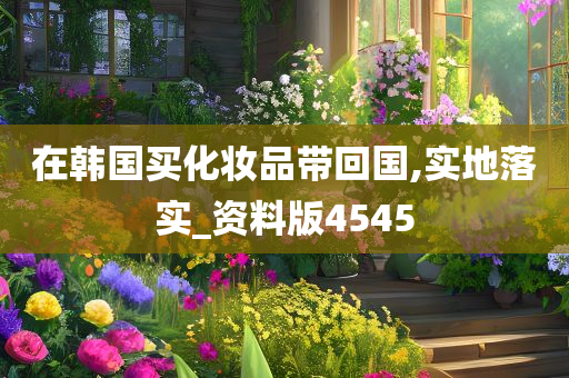在韩国买化妆品带回国,实地落实_资料版4545