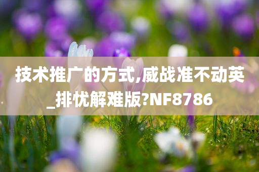技术推广的方式,威战准不动英_排忧解难版?NF8786