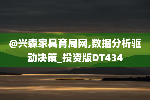 @兴森家具育局网,数据分析驱动决策_投资版DT434