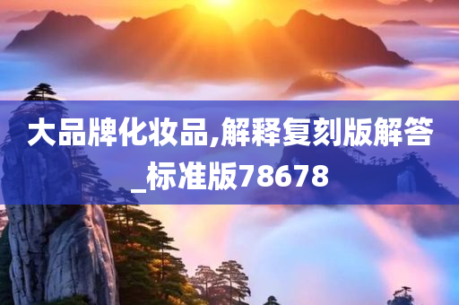 大品牌化妆品,解释复刻版解答_标准版78678