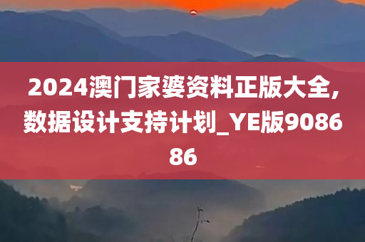 2024澳门家婆资料正版大全,数据设计支持计划_YE版908686