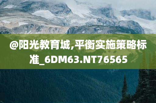@阳光教育城,平衡实施策略标准_6DM63.NT76565