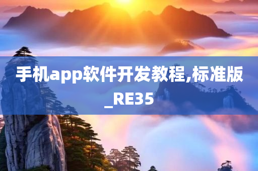 手机app软件开发教程,标准版_RE35
