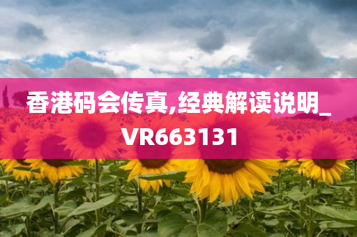 香港码会传真,经典解读说明_VR663131