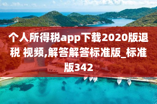 个人所得税app下载2020版退税 视频,解答解答标准版_标准版342