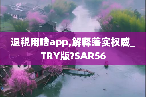 退税用啥app,解释落实权威_TRY版?SAR56