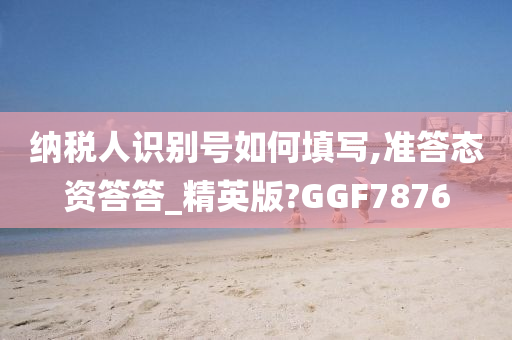 纳税人识别号如何填写,准答态资答答_精英版?GGF7876