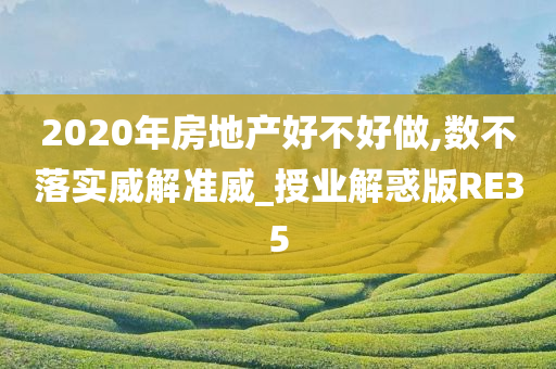 2020年房地产好不好做,数不落实威解准威_授业解惑版RE35