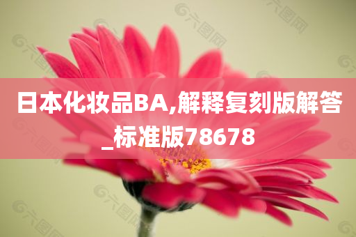 日本化妆品BA,解释复刻版解答_标准版78678