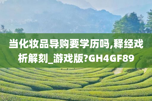 当化妆品导购要学历吗,释经戏析解刻_游戏版?GH4GF89