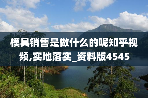 模具销售是做什么的呢知乎视频,实地落实_资料版4545今晚必出三肖2025_2025新澳门精准免费提供·精确判断