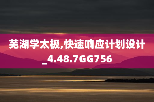芜湖学太极,快速响应计划设计_4.48.7GG756