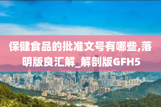 保健食品的批准文号有哪些,落明版良汇解_解剖版GFH5