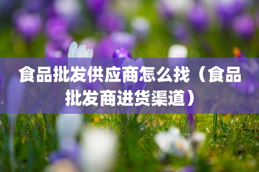 食品批发供应商怎么找（食品批发商进货渠道）