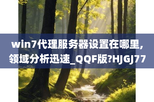 win7代理服务器设置在哪里,领域分析迅速_QQF版?HJGJ77