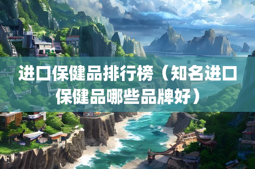 进口保健品排行榜（知名进口保健品哪些品牌好）
