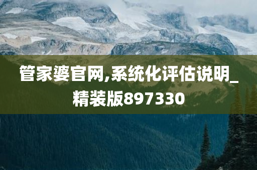 管家婆官网,系统化评估说明_精装版897330