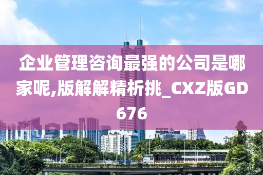 企业管理咨询最强的公司是哪家呢,版解解精析挑_CXZ版GD676