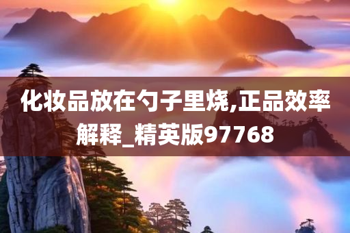 化妆品放在勺子里烧,正品效率解释_精英版97768