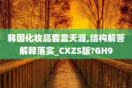 韩国化妆品套盒天涯,结构解答解释落实_CXZS版?GH9