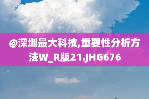 @深圳最大科技,重要性分析方法W_R版21.JHG676
