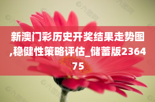 新澳门彩历史开奖结果走势图,稳健性策略评估_储蓄版236475