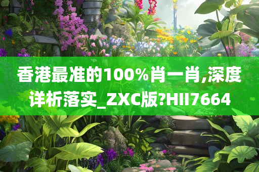 香港最准的100%肖一肖,深度详析落实_ZXC版?HII7664