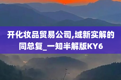 开化妆品贸易公司,域新实解的同总复_一知半解版KY6