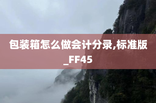 包装箱怎么做会计分录,标准版_FF45