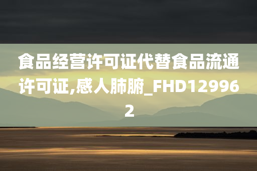 食品经营许可证代替食品流通许可证,感人肺腑_FHD129962