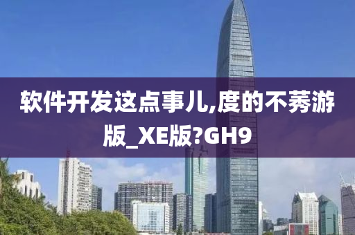 软件开发这点事儿,度的不莠游版_XE版?GH9